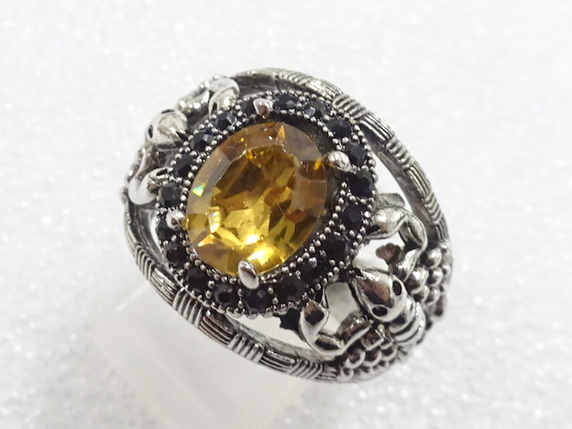 COLORED STONE FASHION RING / JP SIZE 17.5